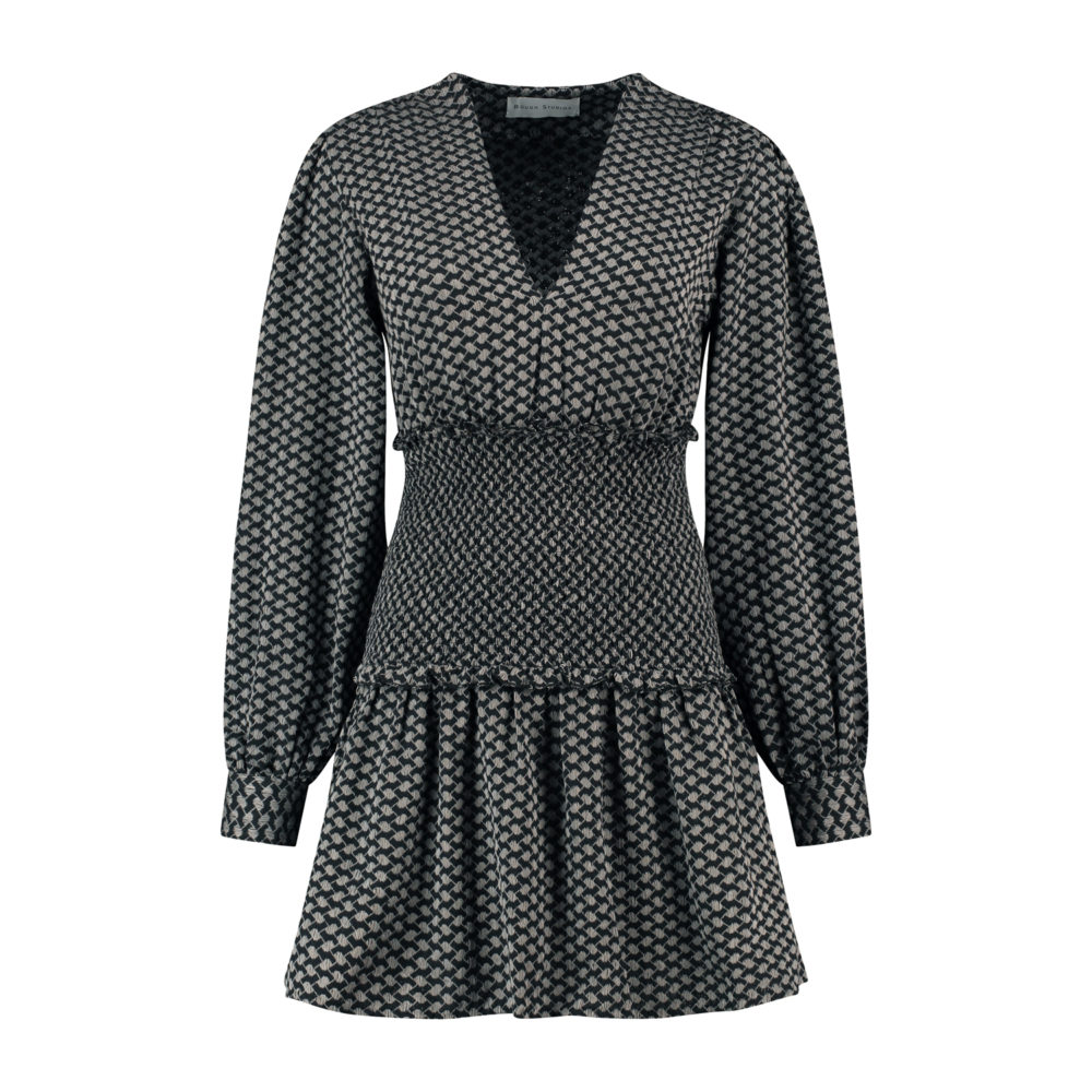 celina dress grey-black_Front