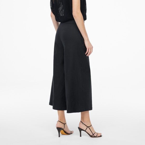 Black knee-length dress - stretch linen by Sarah Pacini