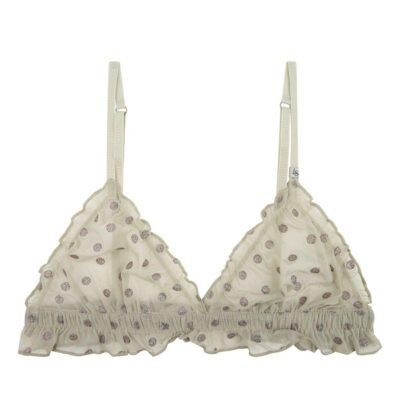 COEUR Underwire Bra with Frills and Silk