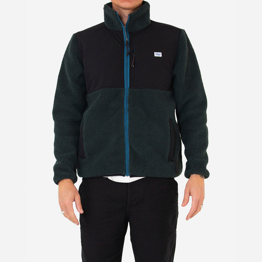 Chaqueta Fletcher panel fleece green | FERENT